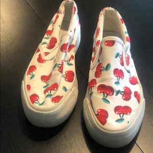 Cherry slip on shoes